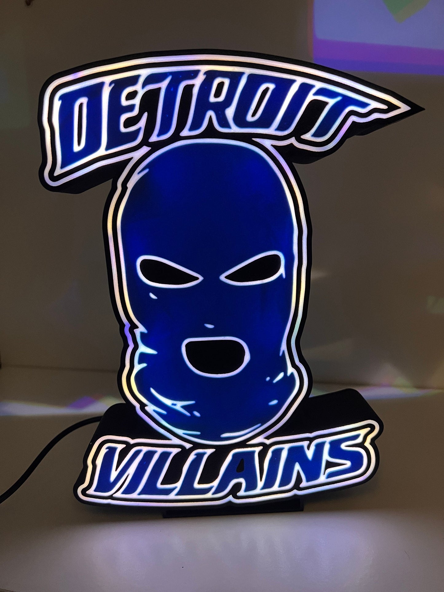 Detroit Lions LED Sign | Wall Decor | Football Sign | NFL | Gift for Him | Mancave | Villains