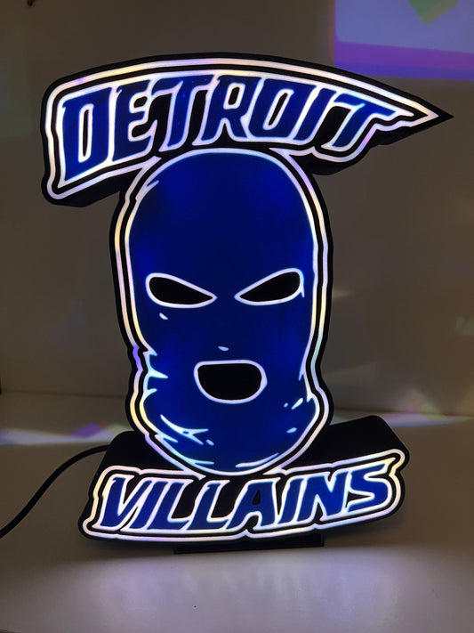 Detroit Lions LED Sign | Wall Decor | Football Sign | NFL | Gift for Him | Mancave | Villains