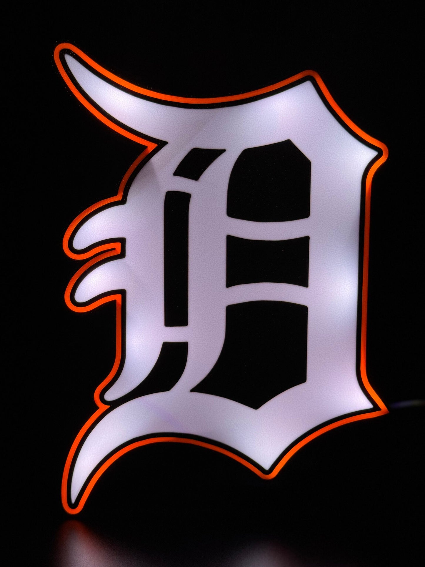 Detroit Tigers LED Sign | Wall Decor | Baseball Sign | MLB | Gift for Him | Mancave | Old English D