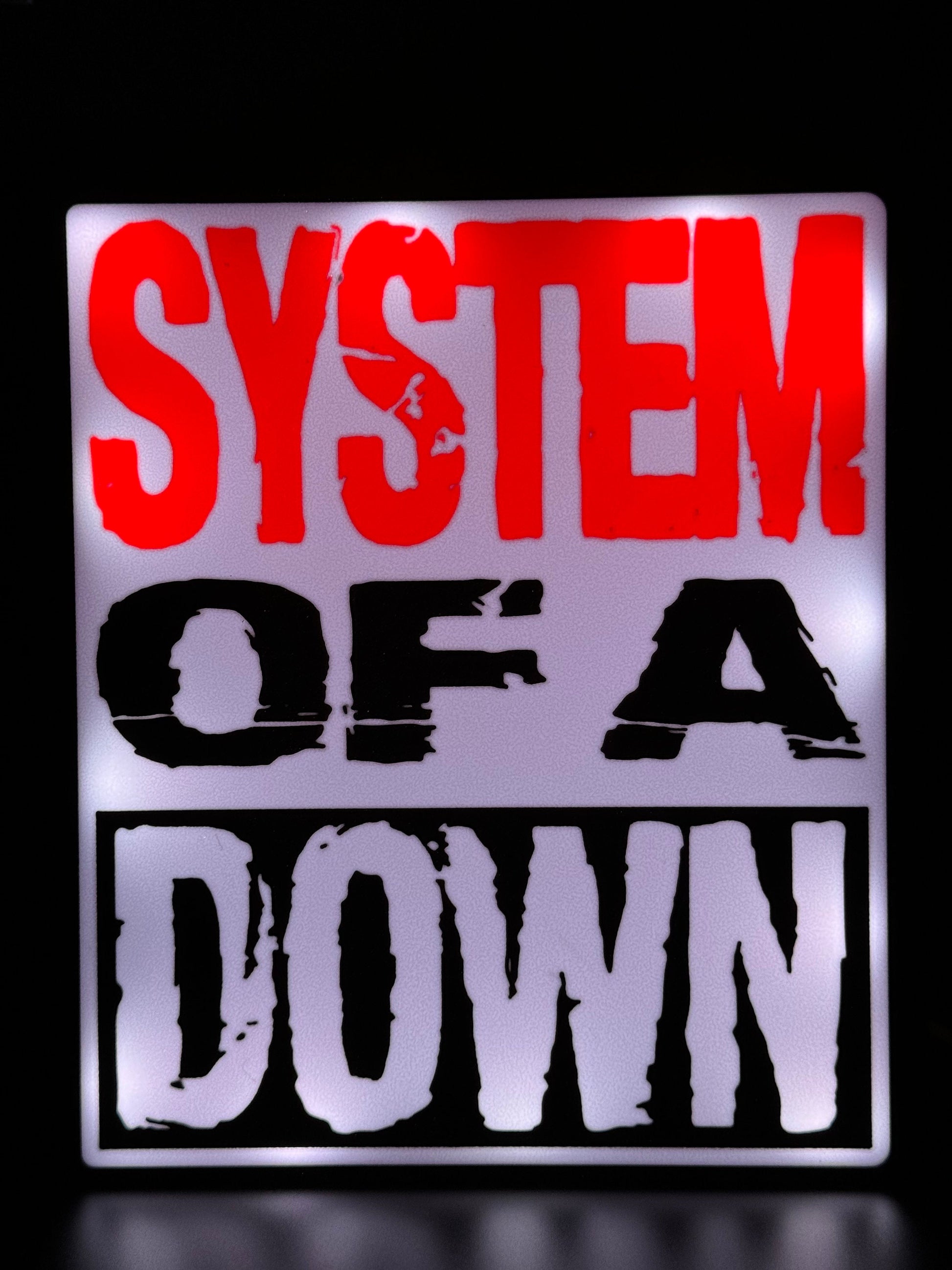 System of a Down Band LED Sign | Wall Decor | Music | Rock | Gift for Him | Mancave | Serj Tankian | Nu Metal | Heavy Metal | Toxic