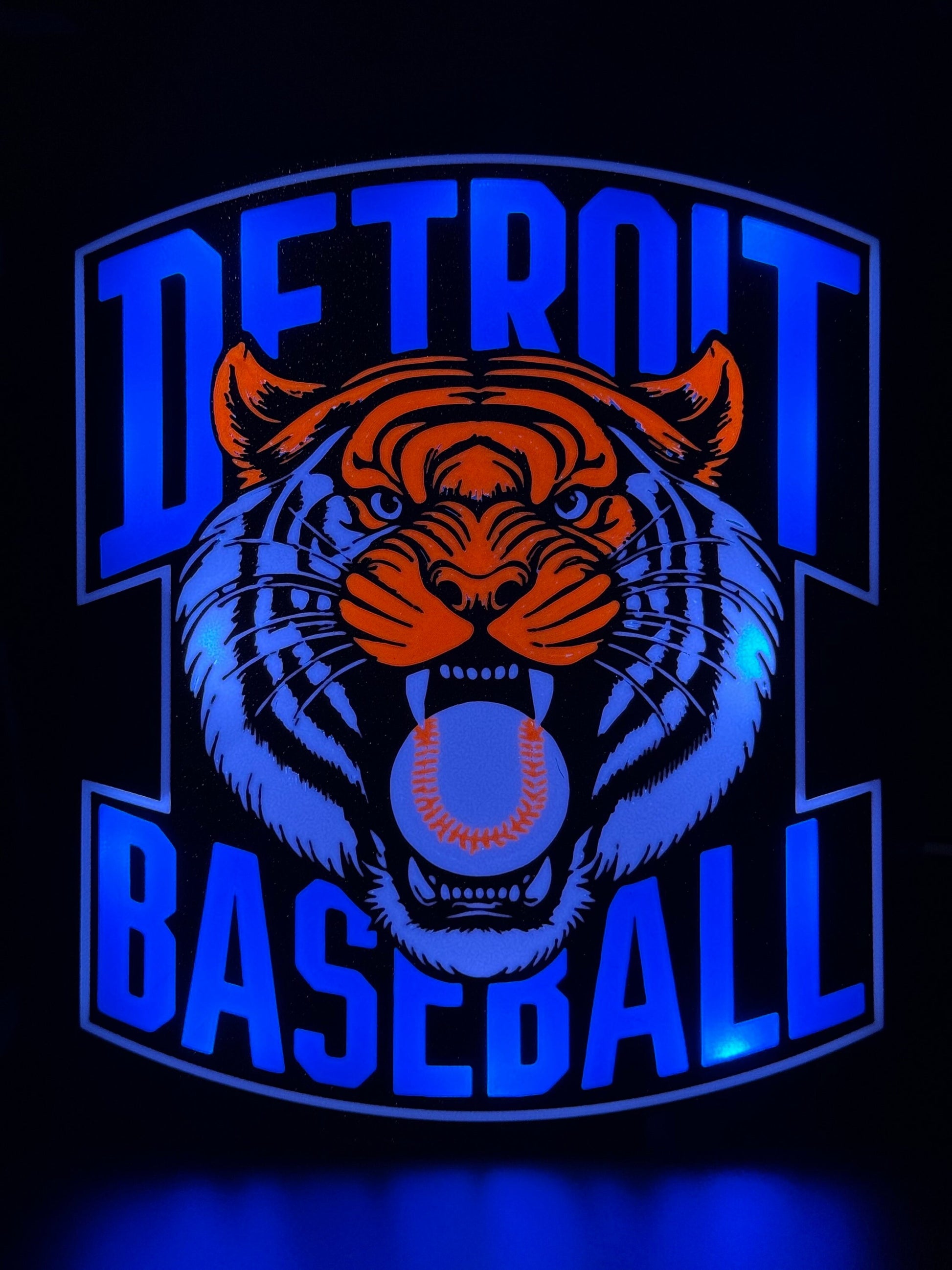 Detroit Tigers LED Sign | Wall Decor | Baseball Sign | MLB | Gift for Him | Mancave | Tiger