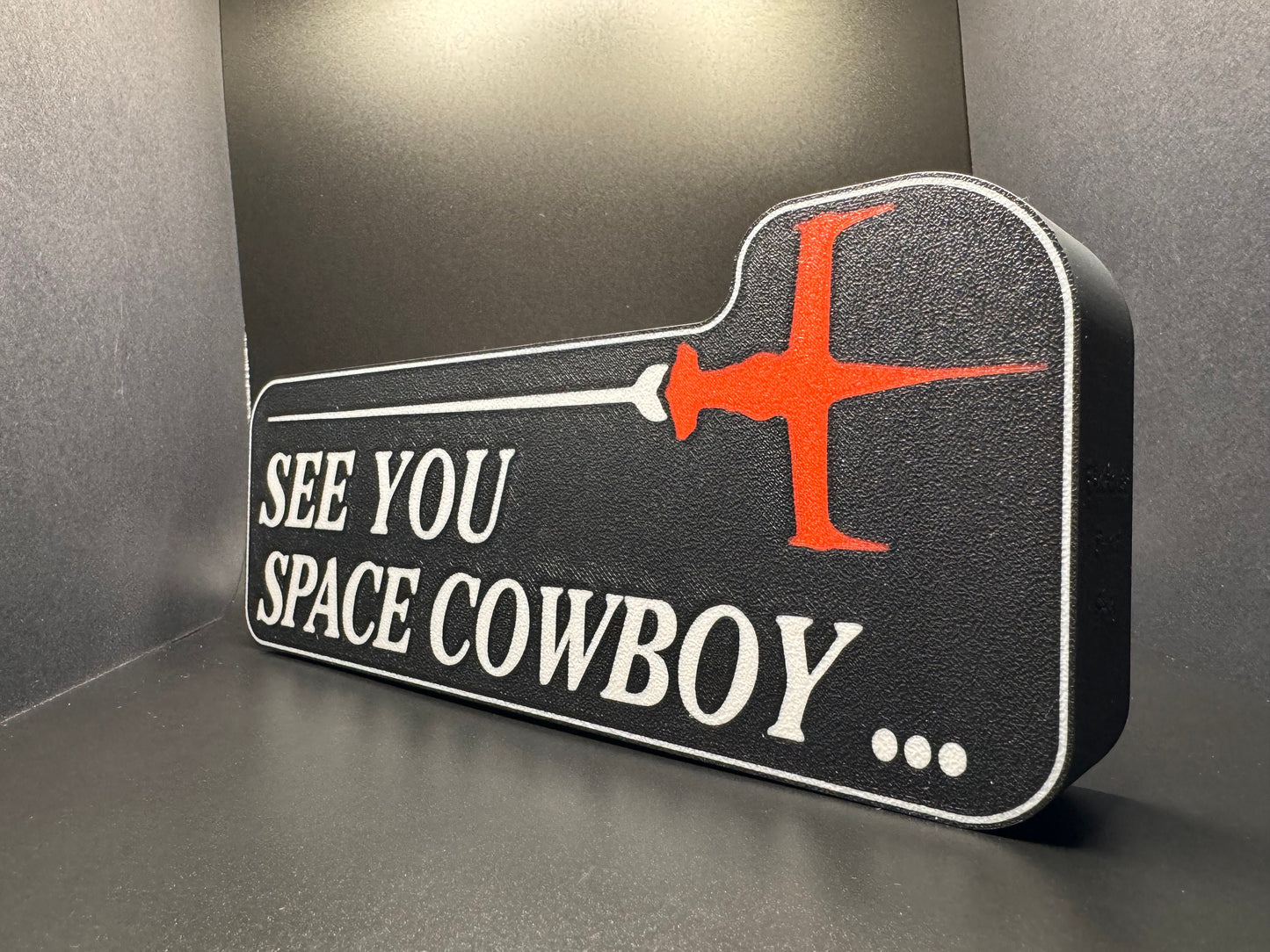 Cowboy Bebop LED Sign | Wall Decor | See You Space Cowboy | Anime | Spike | Fay | Home Decor | Manga | Space Cowboy