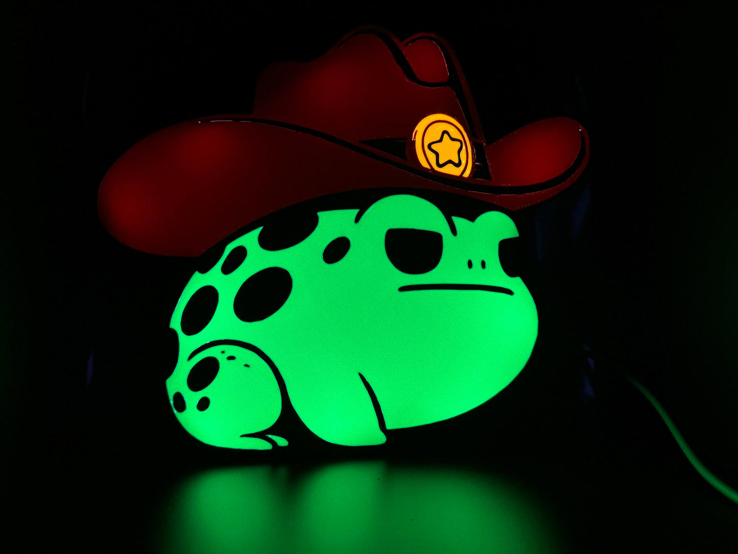 Cowboy Frog LED Sign | Wall Decor | Toad | Froggy | Cowboy Hat | Home Decor | Gift For Her | Meme | Funny Frog