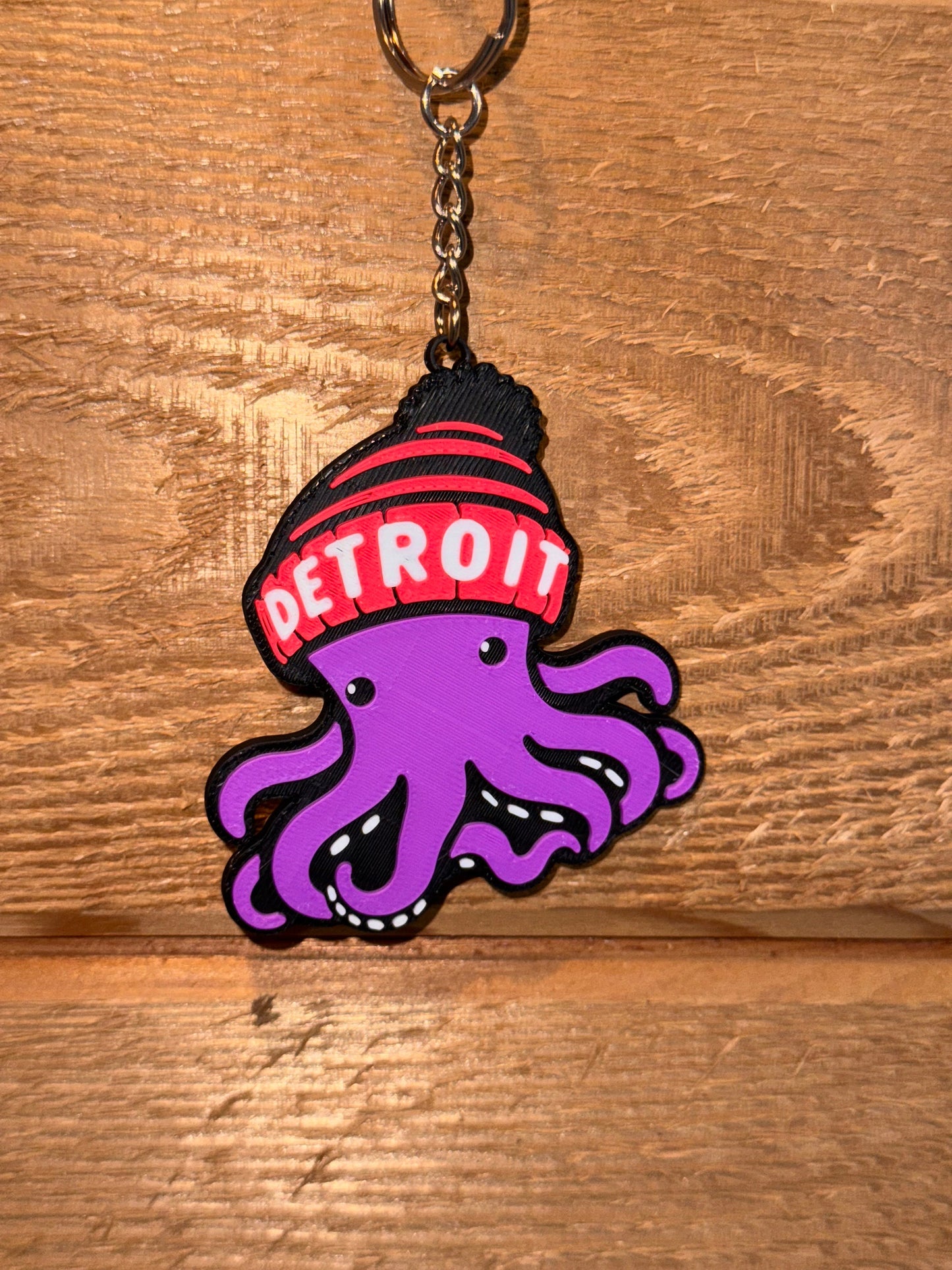 Detroit Red Wings Keychain | Custom | Hockey Sign | Hockeytown | Octopus | Gift for Him | nhl | Winged Wheel | Travel