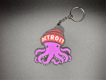 Detroit Red Wings Keychain | Custom | Hockey Sign | Hockeytown | Octopus | Gift for Him | nhl | Winged Wheel | Travel