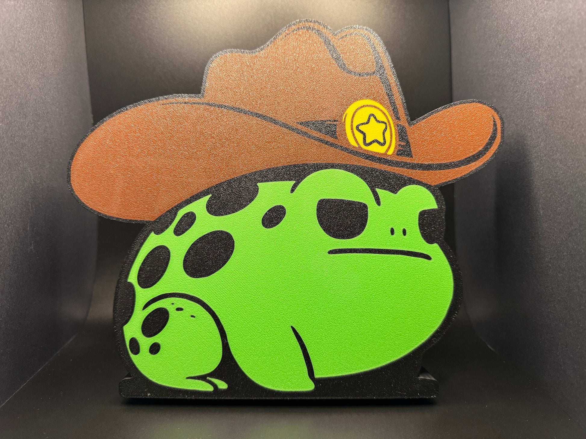 Cowboy Frog LED Sign | Wall Decor | Toad | Froggy | Cowboy Hat | Home Decor | Gift For Her | Meme | Funny Frog