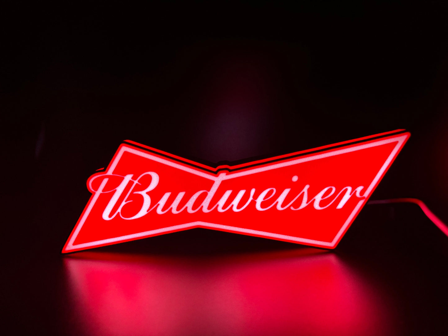 Budweiser Beer LED Sign | Wall Decor | Beer Sign | Bar | Gift for Him | Mancave | Bud Light | Anheuser