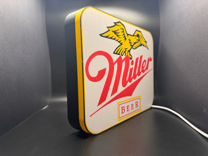 Miller Beer LED Sign | Wall Decor | Beer Sign | Bar | Gift for Him | Mancave | Miller Lite | Budweiser
