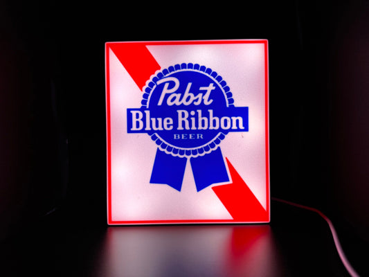 Pabst Blue Ribbon Beer LED Sign | Wall Decor | Beer Sign | Bar | Gift for Him | Mancave | Bud Light | PBR | Miller