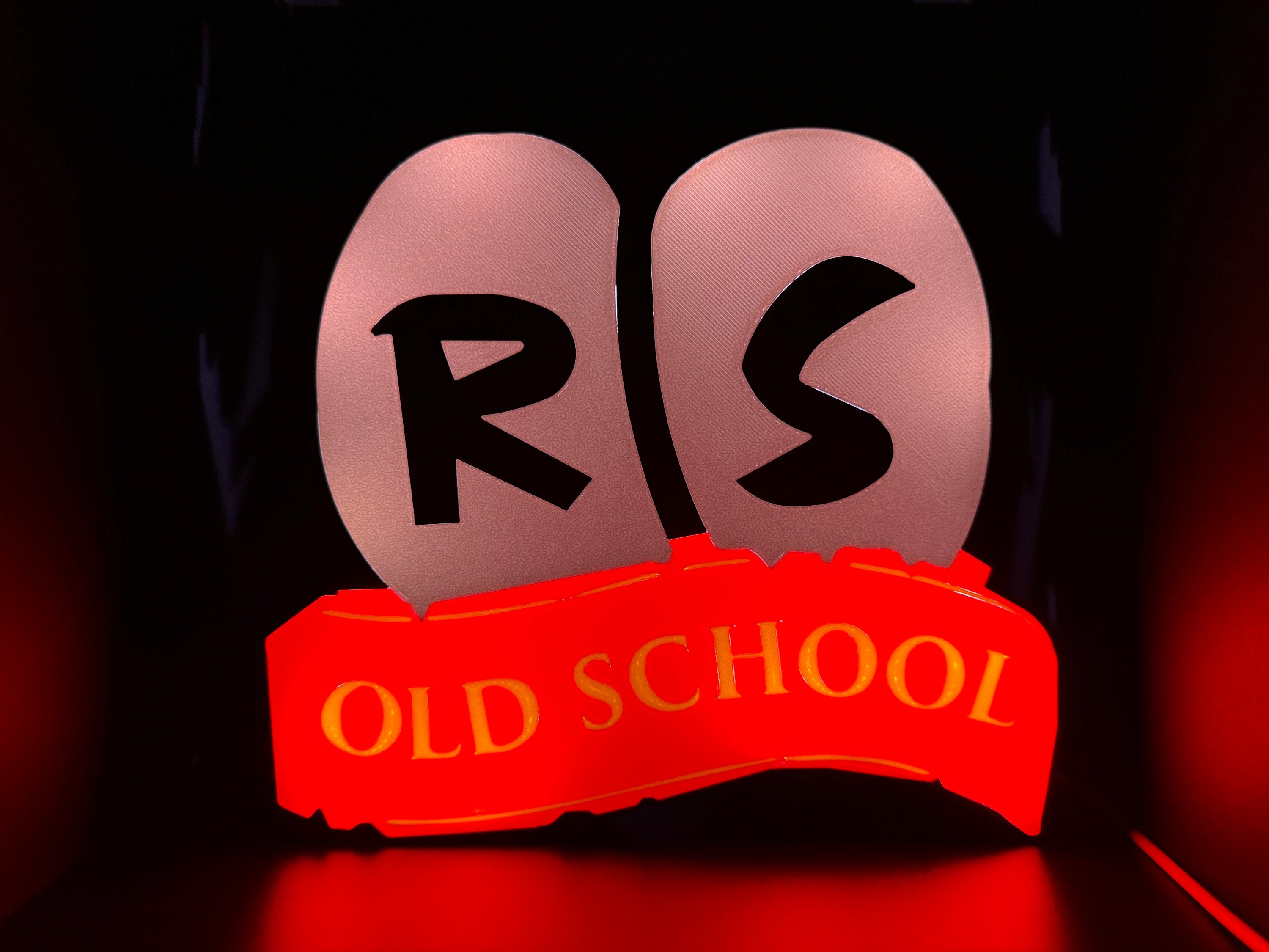 OSRS Logo LED Sign | Custom Old School RuneScape Art | Blackwell Print Shop