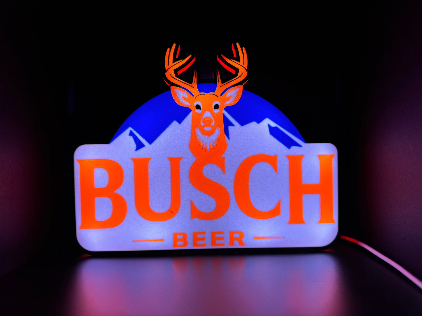 Busch Beer LED Sign | Wall Decor | Beer Sign | Bar | Gift for Him | Mancave | Budweiser | Anheuser