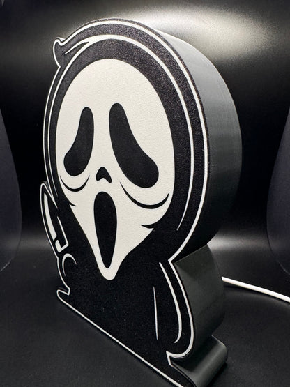 Ghostface LED Sign | Wall Decor | Scream | Halloween | Scream | Michael Myers | Home Decor | Horror | Freddy Krueger | Friday the 13th