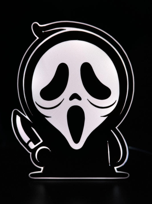 Ghostface LED Sign | Wall Decor | Scream | Halloween | Scream | Michael Myers | Home Decor | Horror | Freddy Krueger | Friday the 13th