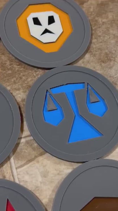 Rune Coaster Runescape  | OSRS Coaster | Video Game Gift | Gaming Nerds | Old School RuneScape  | OSRS | Runescape Gift | Geek |